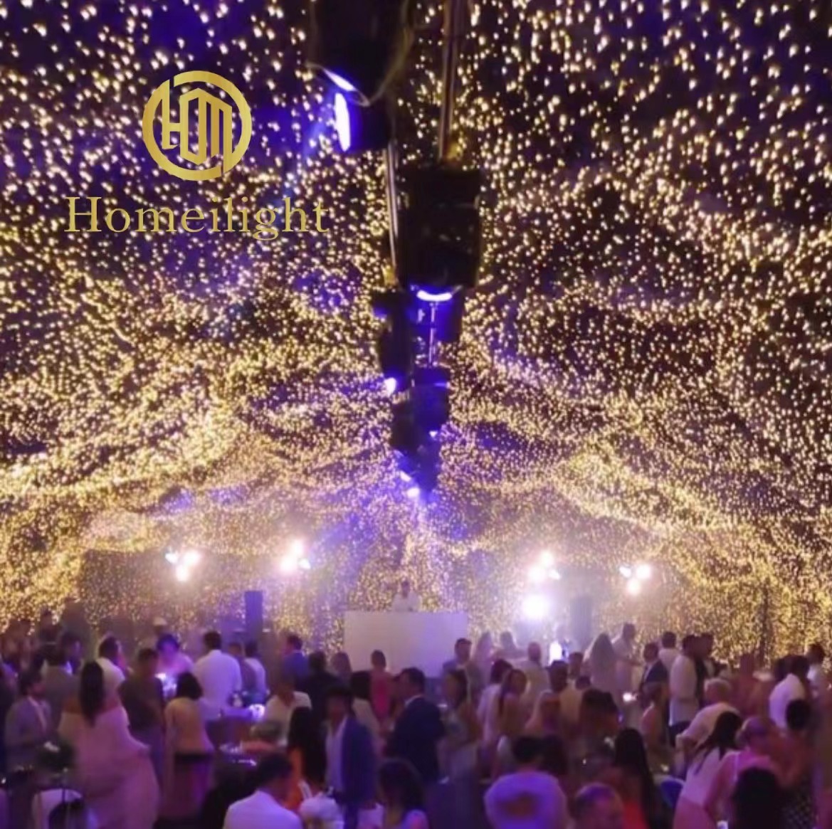 Wedding LED Star Cloth Backdrop with Warm White/Cool White Lights and IP33 Rating