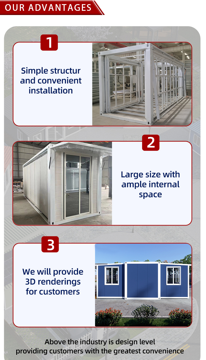 20 Ft Folding Living Container Expandable Home with Customized Color Customization