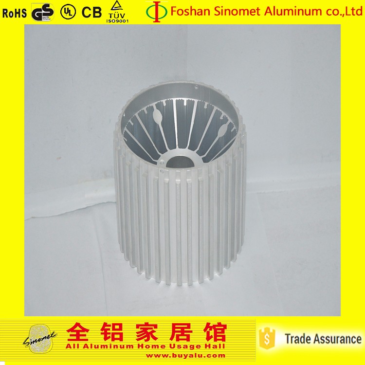 Melting Finish Aluminum Industrial Profile LED Heat Sink Custom Length