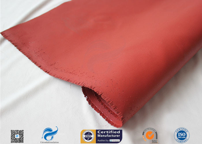 1mm Red Silicone Coated Fiberglass Fabric Cloth Electrical Insulation High Strength