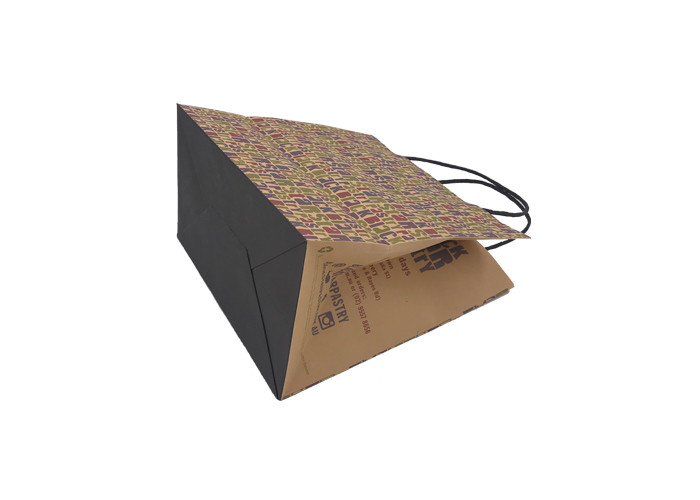 Recycled Brown Eco Paper Shopping Bags With Handles Digital Printing