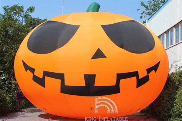 Quality Giant Inflatable Pumpkin Ghost With Black Cat Outdoor Scary Props Halloween Decorations for sale