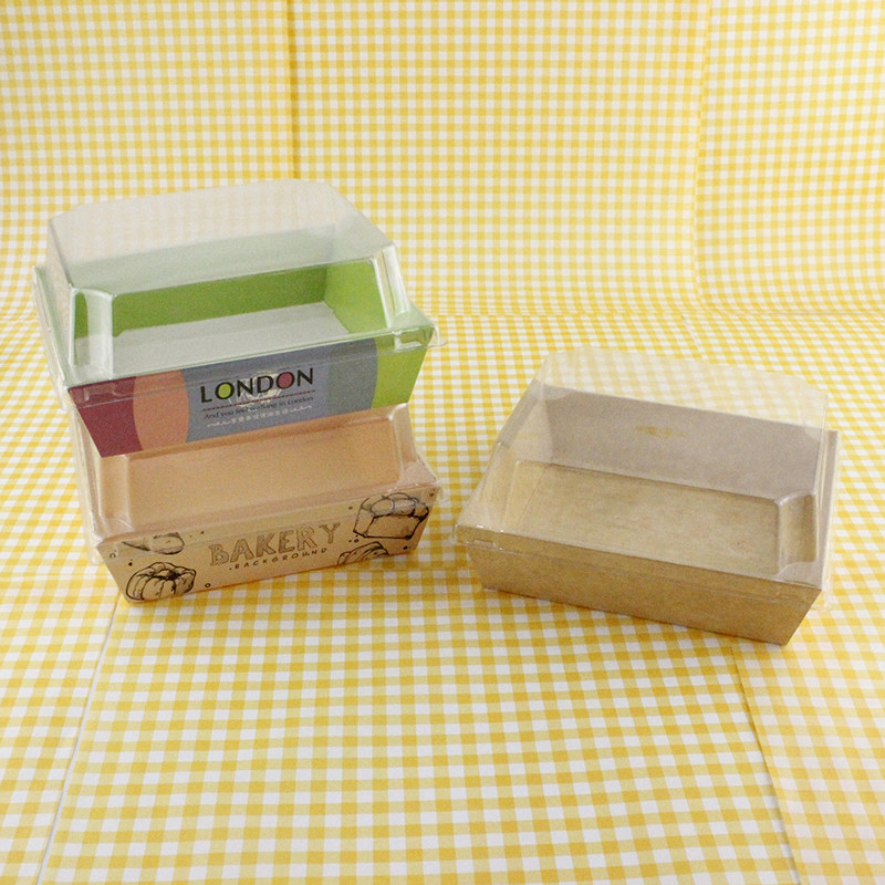 Biodegradable Bakery Packaging Box Bread Cake Kraft Paper Food Container