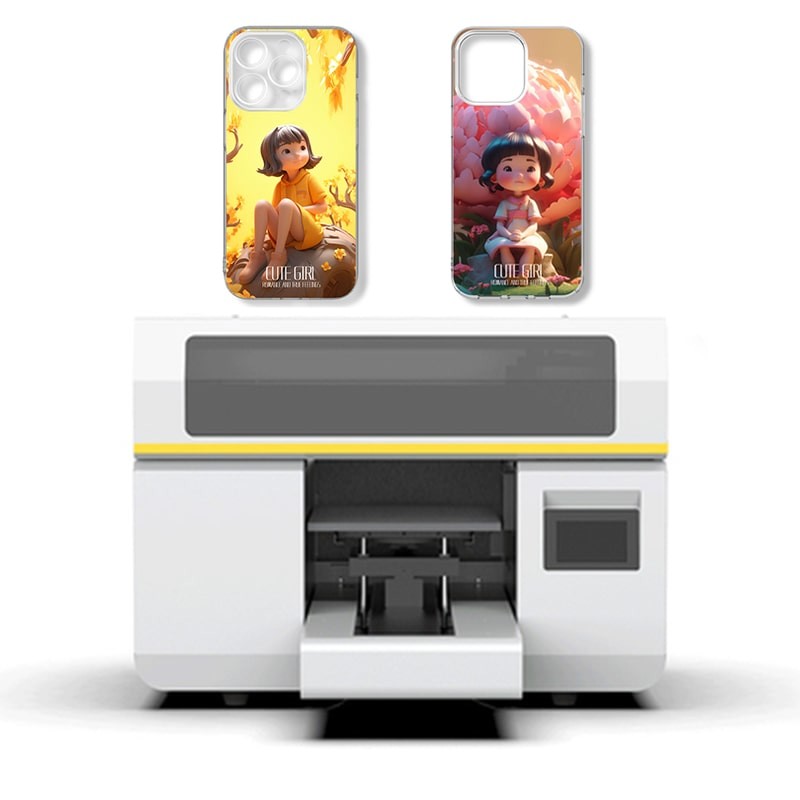 Flatbed UV Printing Machine with Single 8 Channel Printhead in A3 Size
