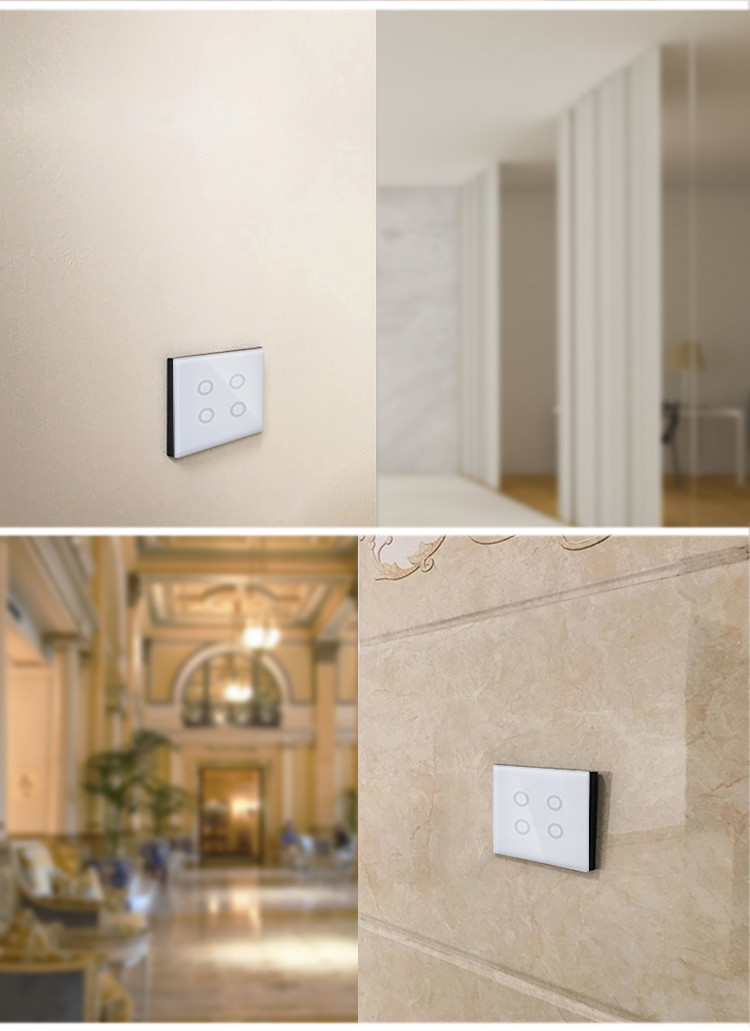 4 Gang Smart Light Switch Uk Smart Touch Wall Switch With Google&Alexa