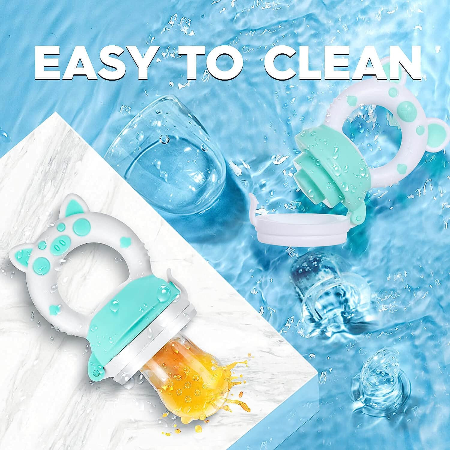 Leakproof Baby Silicone Food Teether Pacifier Durable Odorless