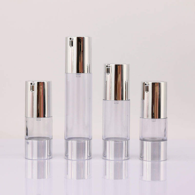 10ml - 30ml Clear Plastic Airless Pump Bottles Propellant Free Dispensing For Serum