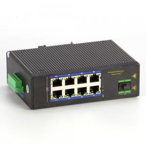 Buy cheap IP40 1000Mbps SFP Industrial PoE Switch 10/100/1000M 8 Port product
