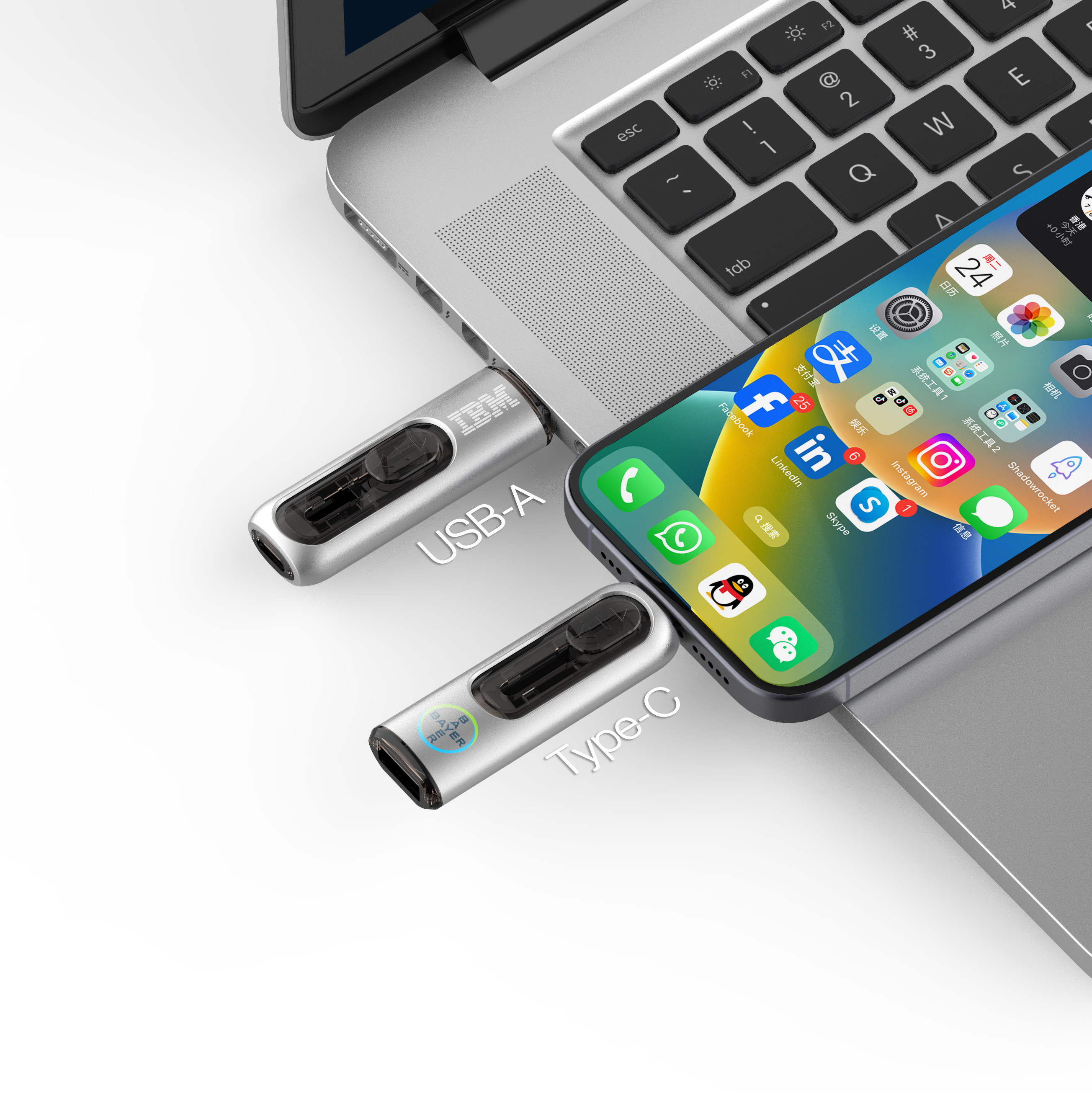 Box 34G USB Type C Flash Drives Data Safe Type C Usb 3.0 Flash Drives