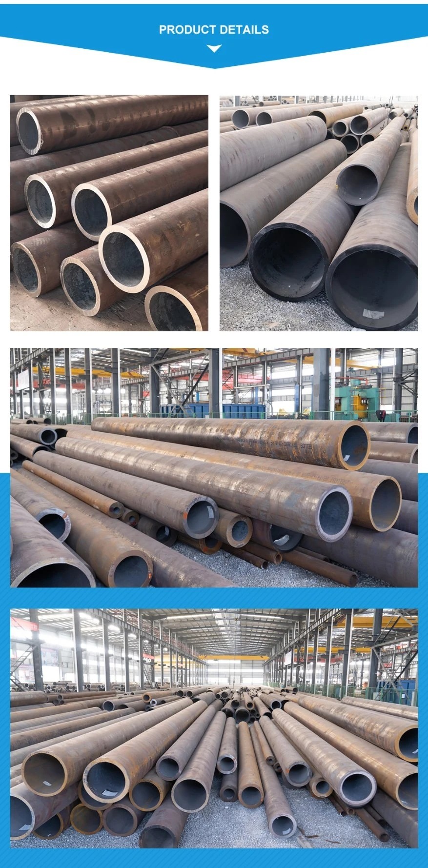 Carbon Alloy Round Seamless Black Steel Pipe 89mm - 508mm ASTM A106 Gr.B