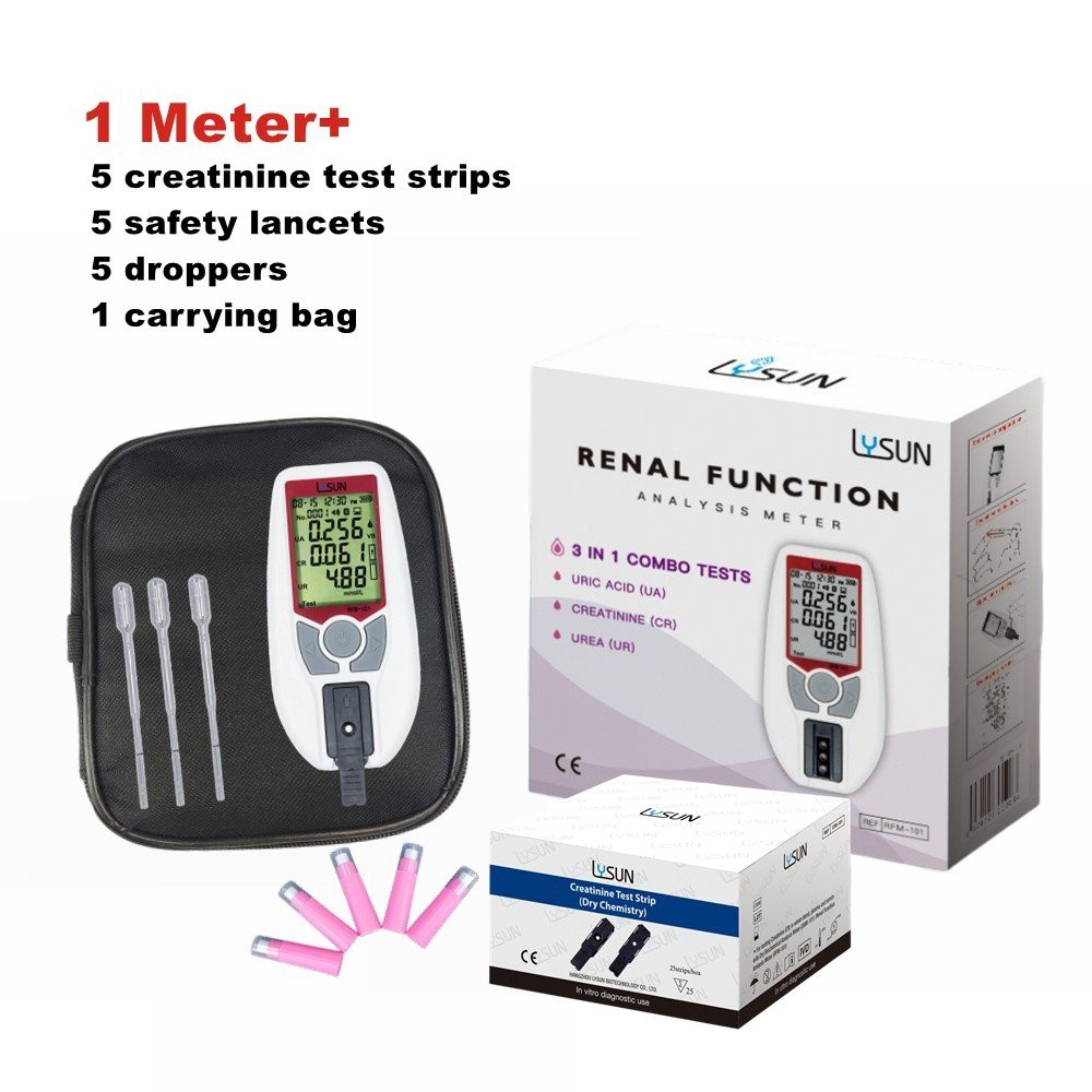 LYSUN CE Approved China Made Dry Biochemical Analysis Creatinine Meter Medical Health Care Blood Lipid Renal Function Analysis Meter