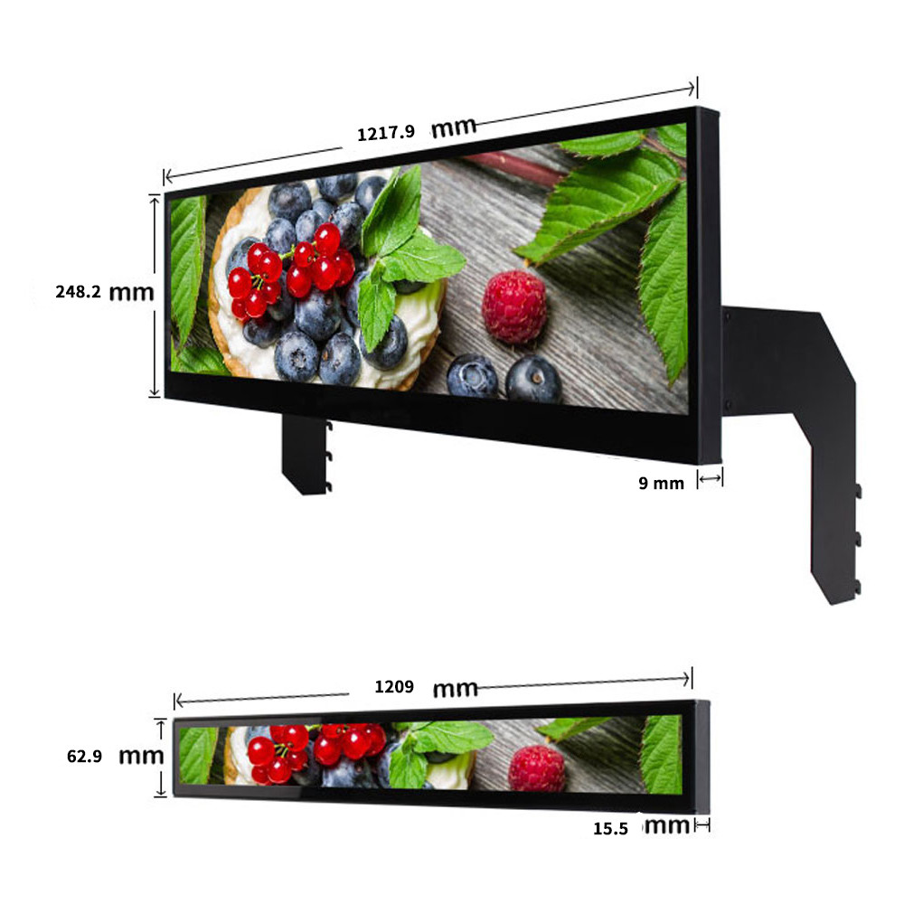 120cm Supermarket Shelf Edge Stretched Bar LCD Display