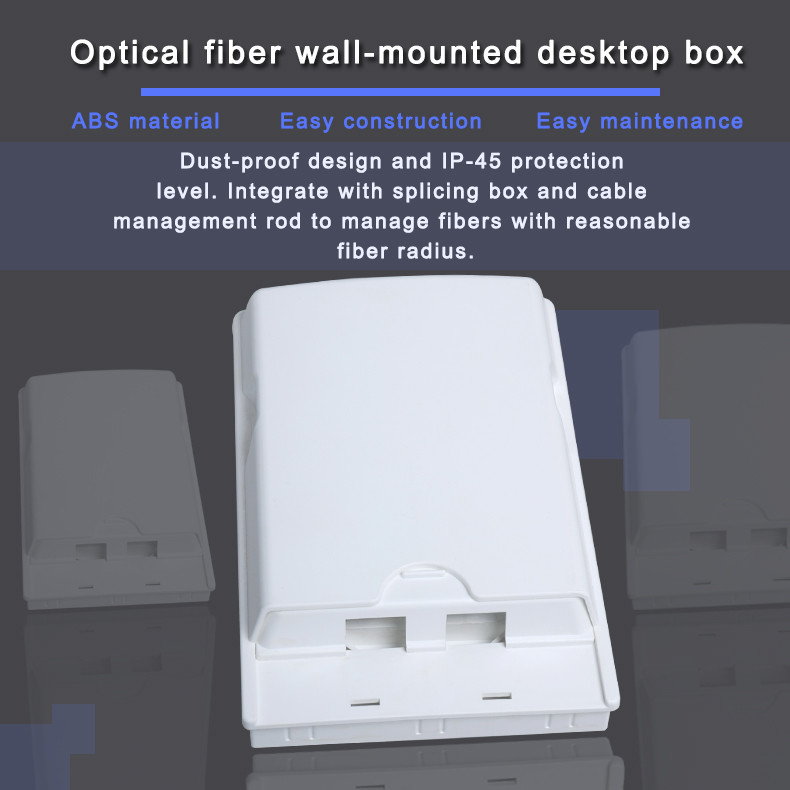 2 Core Mini FTTH Distribution Terminal Box Flame Retardant SC APC Adapters Include