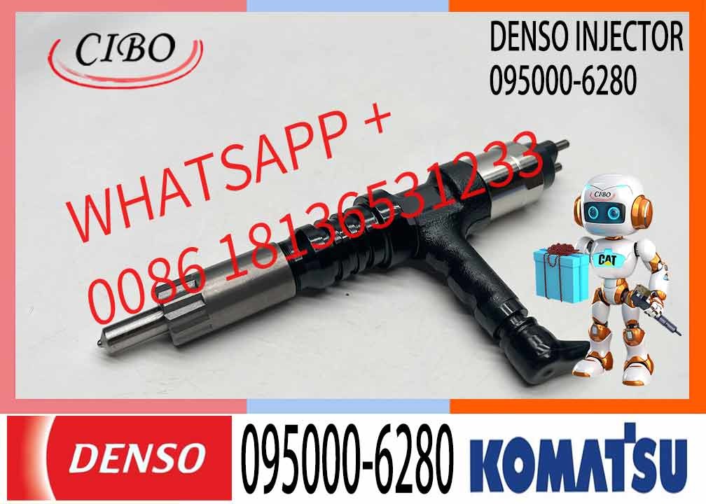 095000-6280 6219-11-3100 Fuel Injector Fits Komatsu SAA12V140 Engine