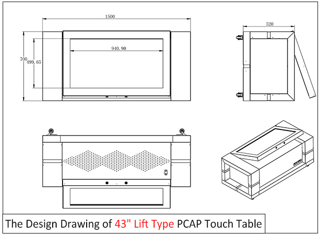 New Model 43 Inch Android Interactive Smart Coffee Table with Touch Screen