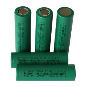 China Recyclable 3.6 Volt 2500mah 18650 Battery Rechargeable High Energy Density on sale