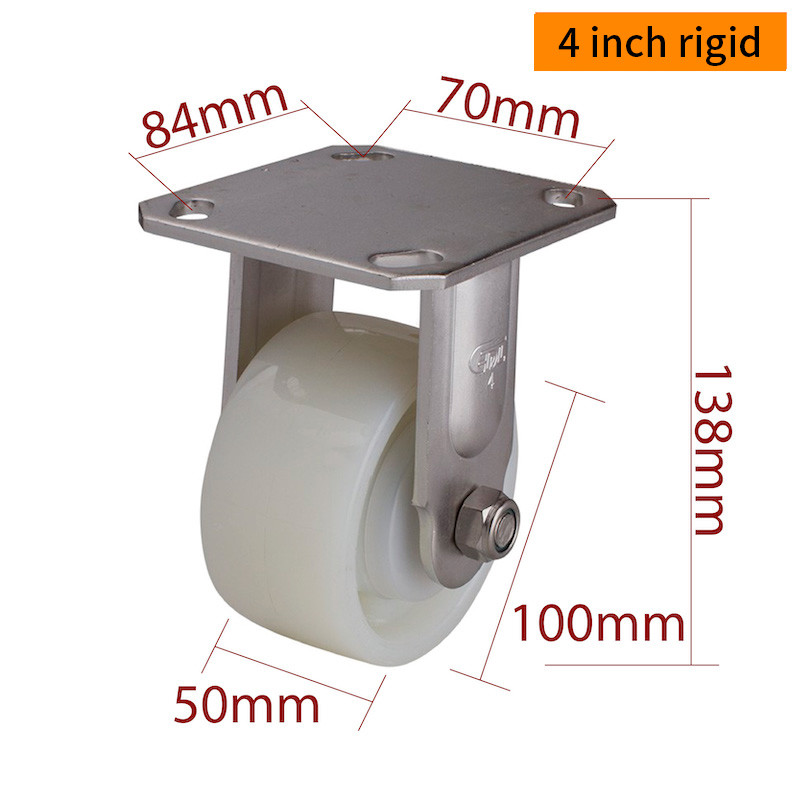 EDL heavy duty 4 inch stainless steel caster wheel with TPA material and 380kg load capacity S714P-25