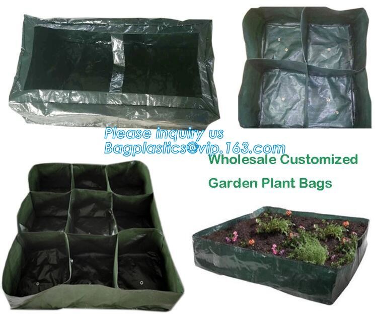 Nine pockets cheap vegetable grow planter bag,china manufacture riptop waterproof nursery bag,planting potato grow bag