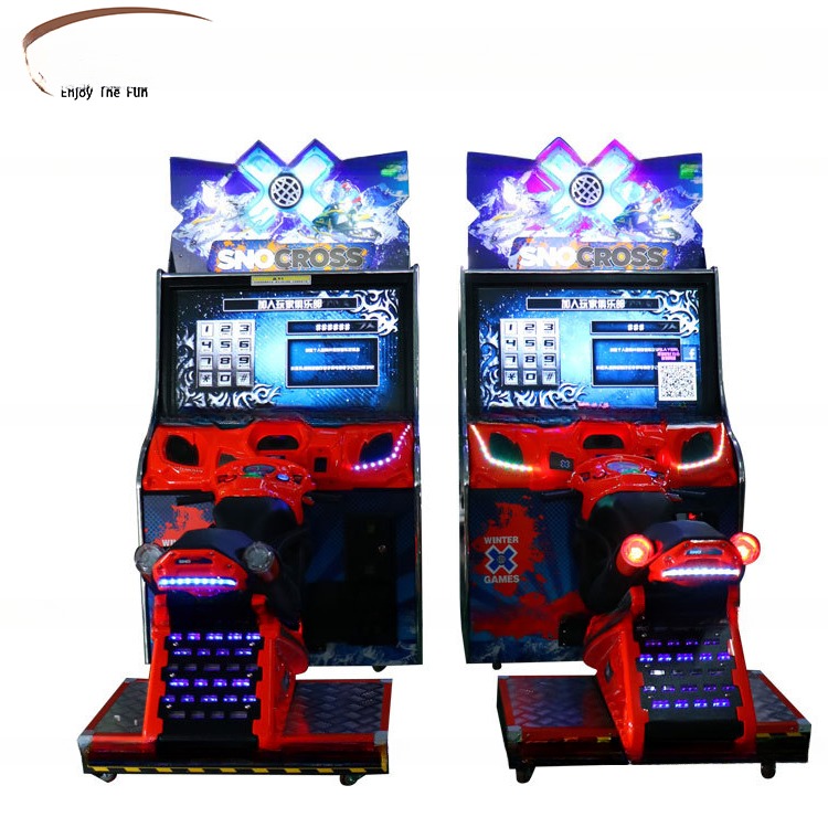 Snowmobile Arcade Game Arcade Motorcycle Simulator Machine With 42LCD Hd Display
