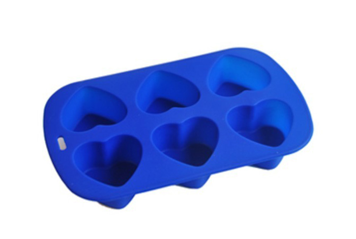 Silicone manufacturer Silicone baking tools 6 cups heart shaped silicone mold SB-009
