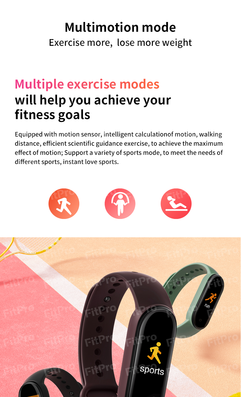 Wholesale Smartwatch Fitness Tracker Watch For Xiaomi Smartband Mi Band 6 5 Fitness Bracelet