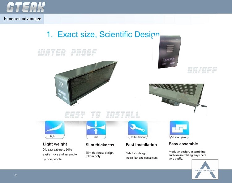 hot new products taxi top led display for advertising