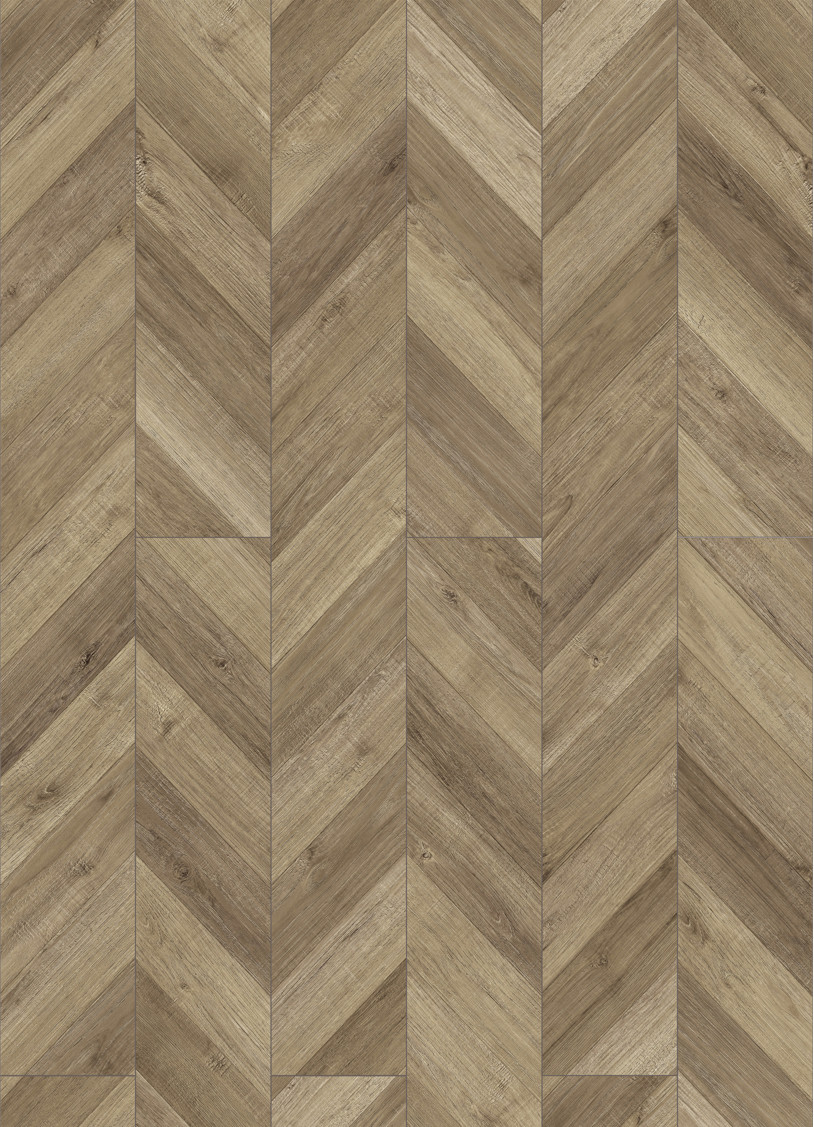 Eco Friendly Herringbone SPC Unilin Click Jump Color Oak Burlywood Wood Grain GKBM DP-W82243