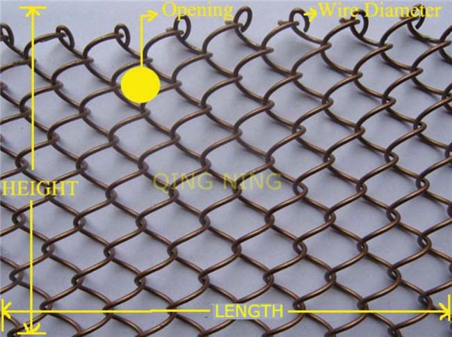 Flex Decorative Metal Mesh Drapery Fabric Acid Pickling / Anodic Oxidation Finish