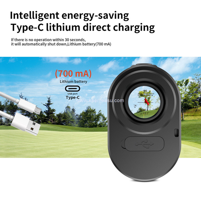 kaemeasu Golf Rangefinder Aliminum Laser Range Finder Rechargeable Distance Meter MAL1000