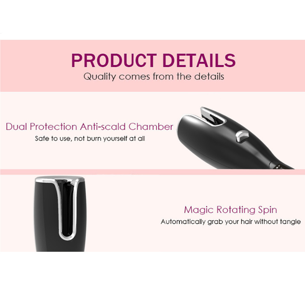 50W Auto Rotating Hair Curler Rotating Hair Curling Iron For Women