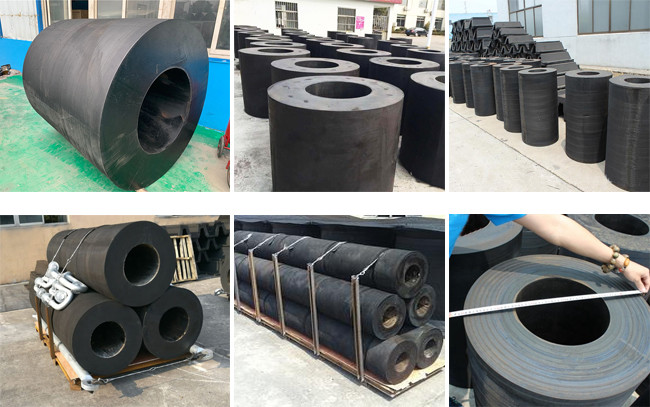 OEM Cylindrical Boat Fenders Natural Rubber SBR EPDM Material