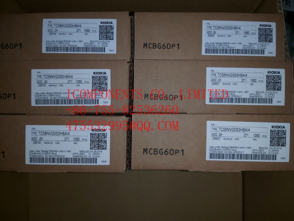 TC58BVG0S3HBAI4 KIOXIA NAND Flash Parallel 3.3V 1G-bit 128M x 8 63-Pin FBGA