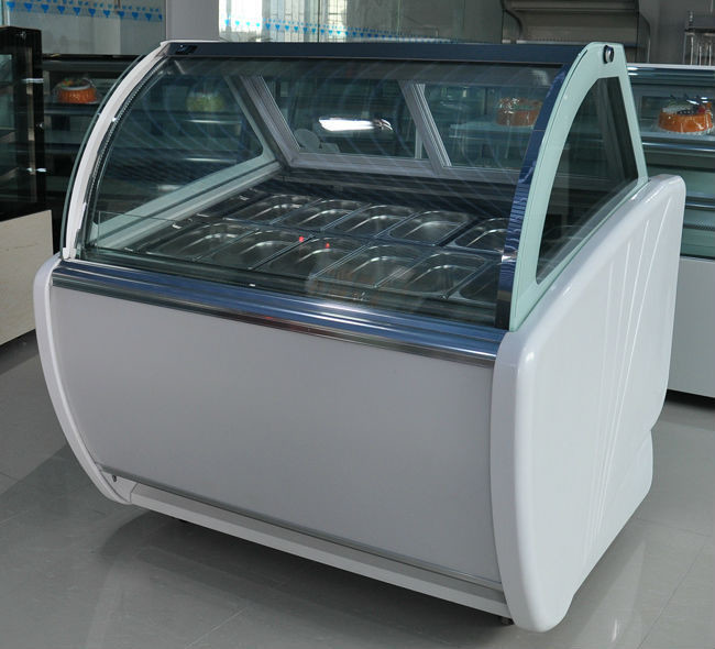 Commercial Refrigerator Freezer 45 Degree Ice Cream Cupboard with Aspera Compre