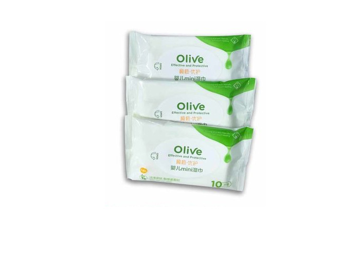 Disposable Olive Essence Portable Baby Wet Wipes Without Alcohol