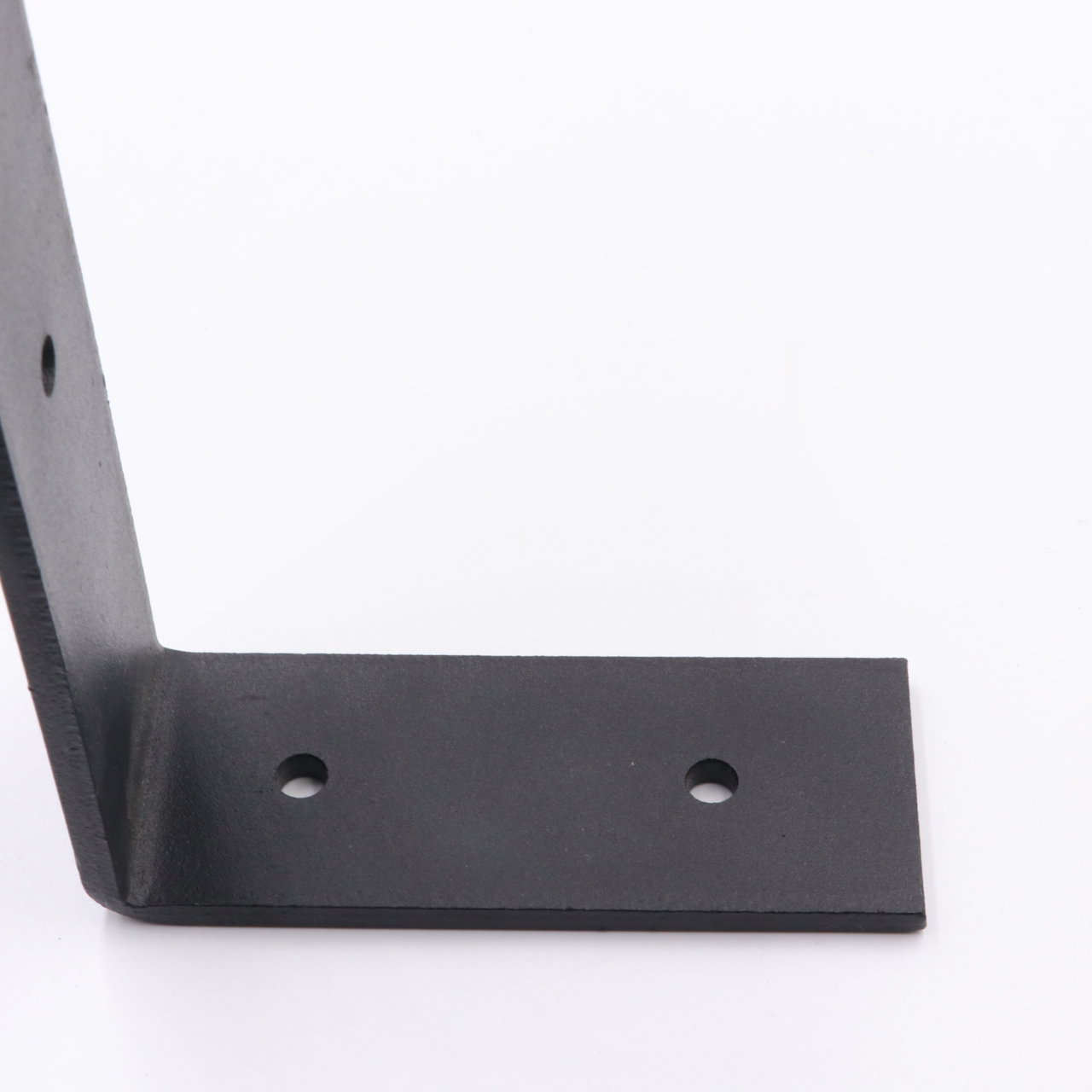 Shelf Brackets Heavy Duty Frosted Black Wall Bracket with Lip for Floating Shelves Rustic Iron Metal Shelf Bracket