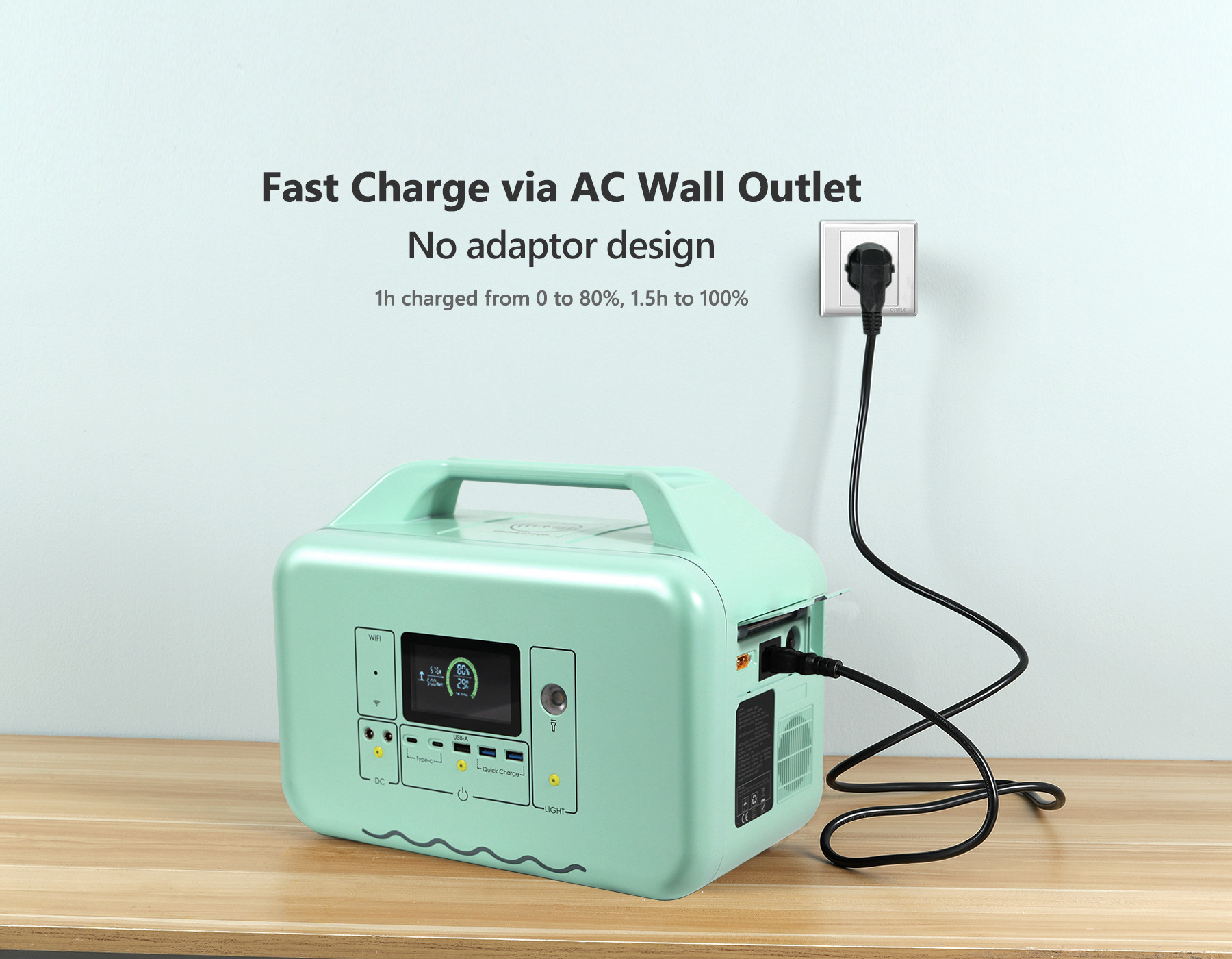 Home Energy Storage 600W Backup 220V Portable Power Station Generator