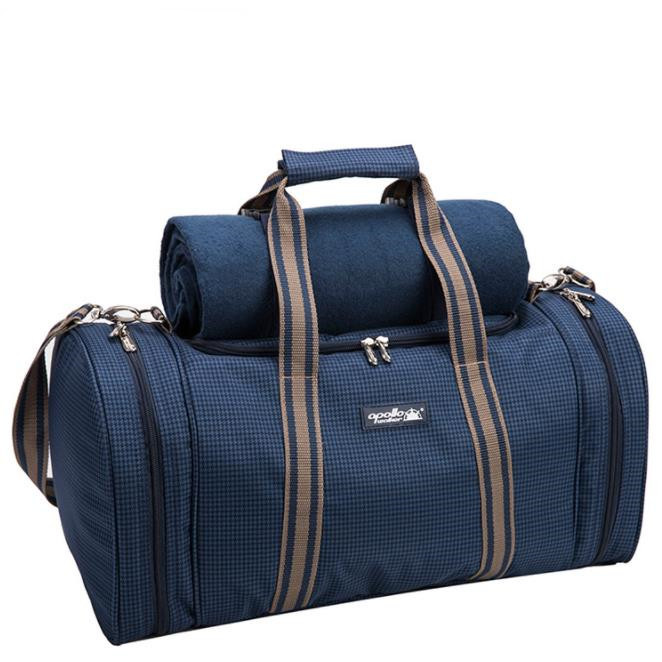 Family Picnic Backpack for 4 with blanket handbag Complete Cutlery and Picnic Set wine picnic bag