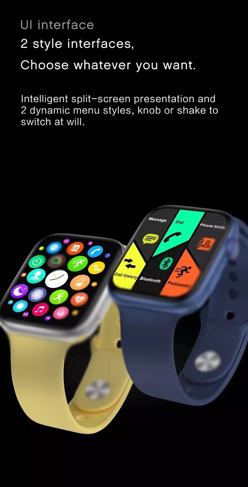 1.78 HD Screen Heart Rate Pedometer Bluetooth Calling Smartwatch