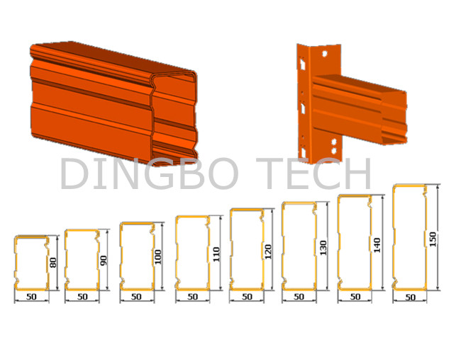 Shelving Box Beam Warehouse Rack Roll Forming Machine With Cr 12 Quenched Cutter