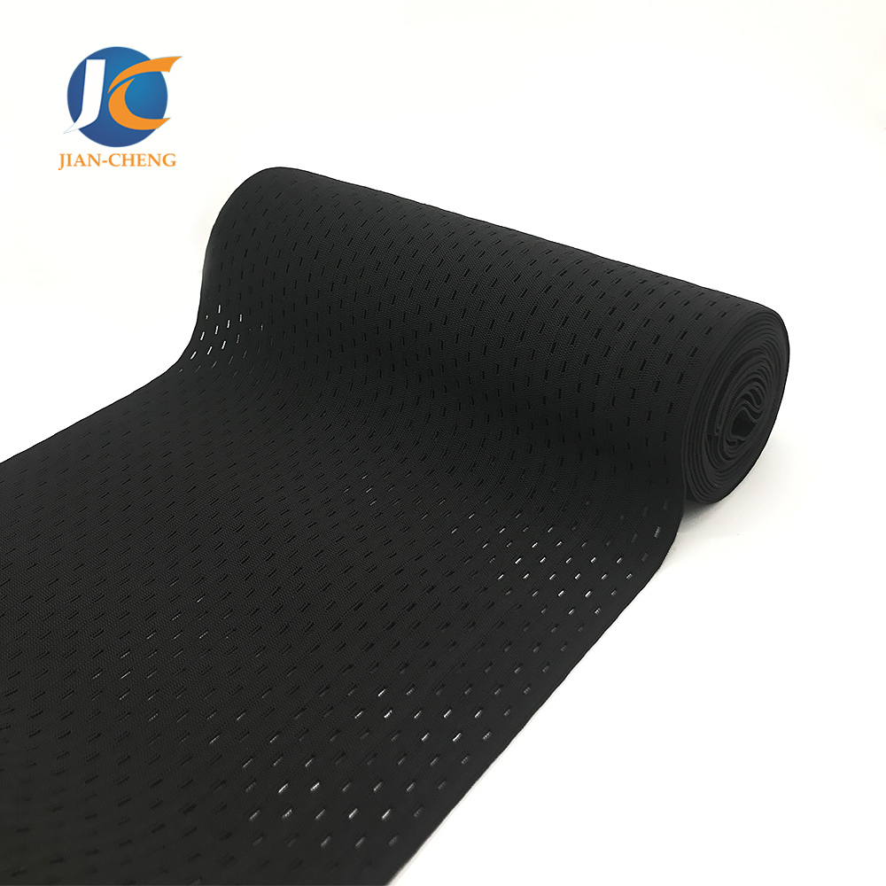 245mm High quality polyester webbing black elastic band custom for buttons abdominal binder