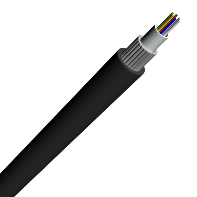12 Core Single Mode Optical Fiber Line Central Bundle Tube Unarmored Fiber Optic Cable