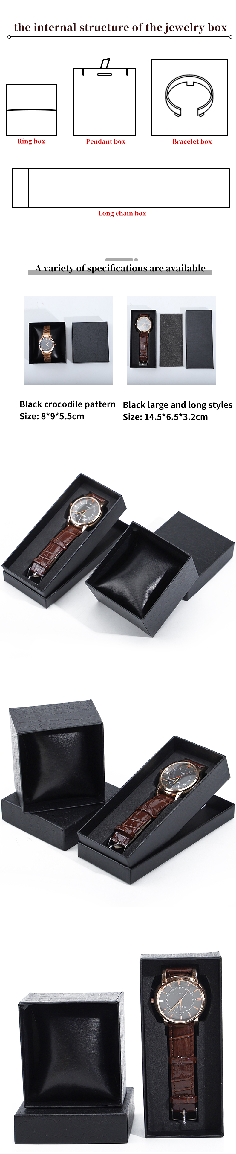 Linen Texture Noble Soft PU Leather Watch Packaging Case Luxury Storage Box