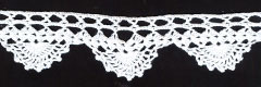 Long Vintage Cotton White Crochet Scallop Pattern Lace Trim DIY Embroidered Sewing Stretch