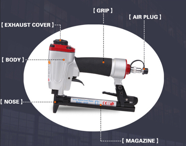 22gauge Fine Crown Air Pneumatic Staple Gun Staple Machine 1010f Upholstery Furniture