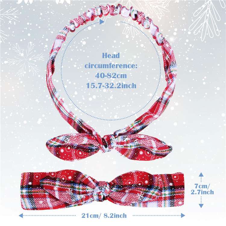 Rabbit Ear Bow Headband Makeup Knotted Bows Cute For Baby Girl Women 21x7cm