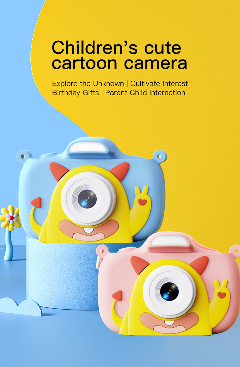 Mini Camera Kids Camera 1080P HD Digital Video Camera Kids Digital Camera With Silicone Unicorn Case Camera for Kids