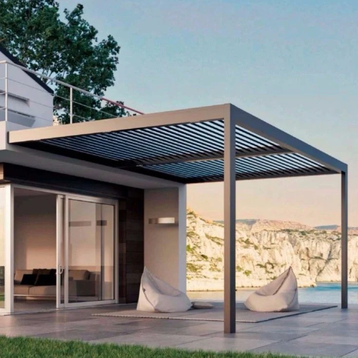 Freestanding Pergola Deluxe Aluminum Louvered Pergola Garden Gazebo