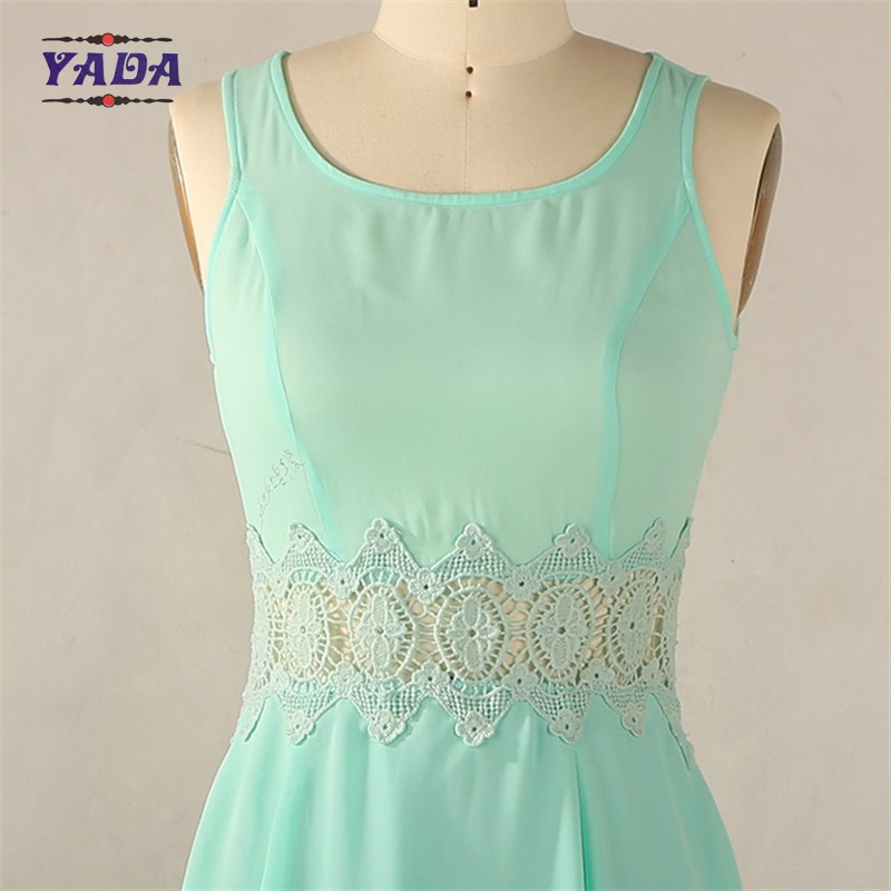 Fashion lace fabric summer designer one piece party China woman chiffon dress large size with high quality