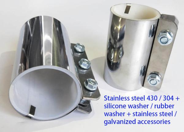 Stainless 430 / 304 Galvanized Steel Pipe Coupling Of Pneumatic Conveying