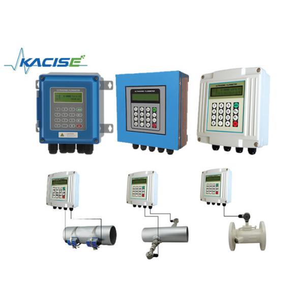 Wall Type / Rail Mount Ultrasonic Flow Sensor , Remote Control Ultrasonic Flow